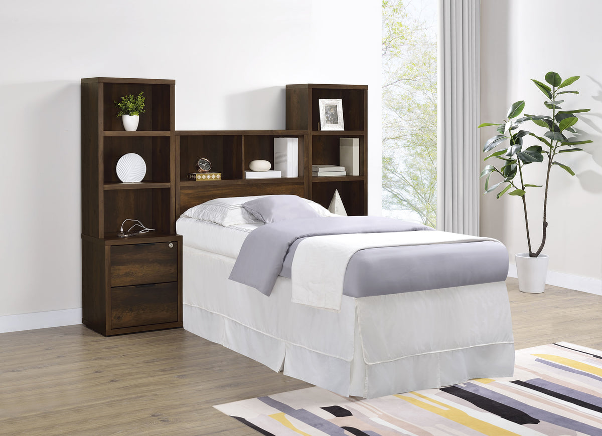 Westpark 49-inch Bookcase Headboard - Twin, Dark Pine