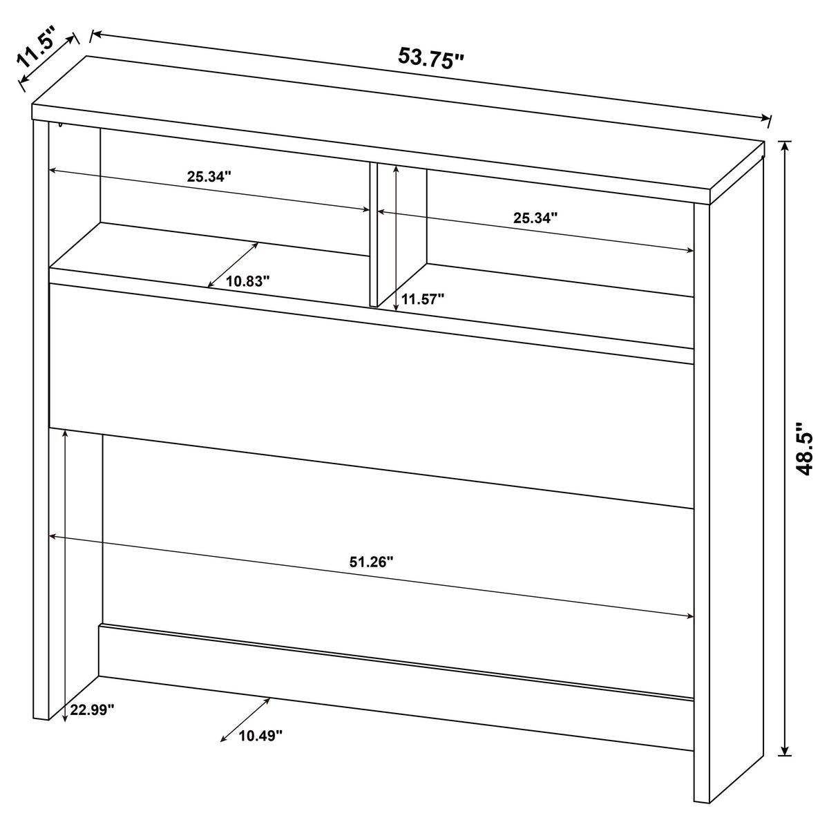 Westpark 49-inch Bookcase Headboard - Full, Mango