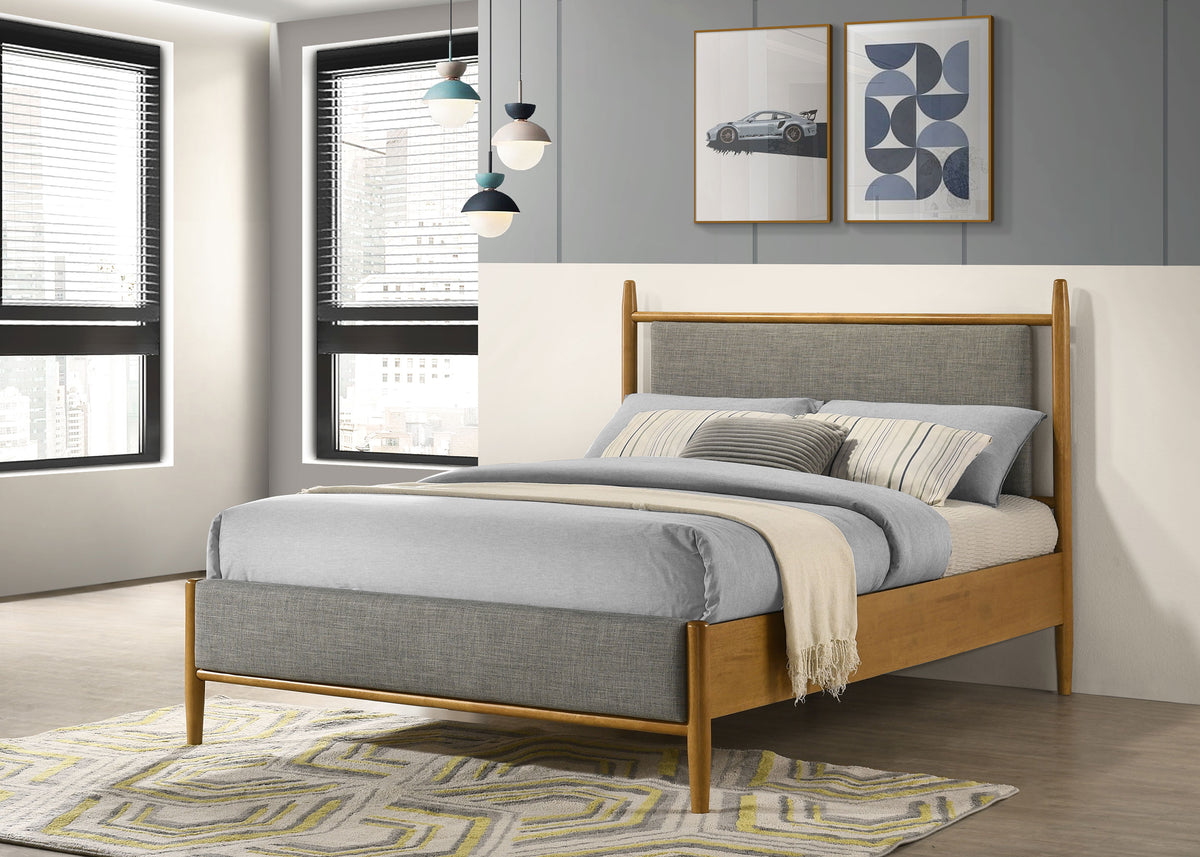 Mason 46-inch Panel Platform Bed Light Brown - Full