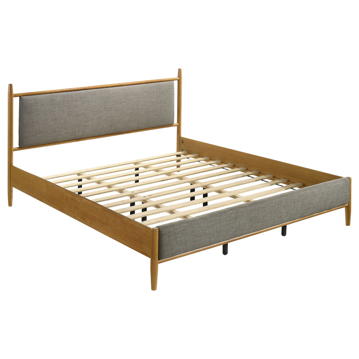 Mason 46-inch Panel Platform Bed Light Brown - Eastern King