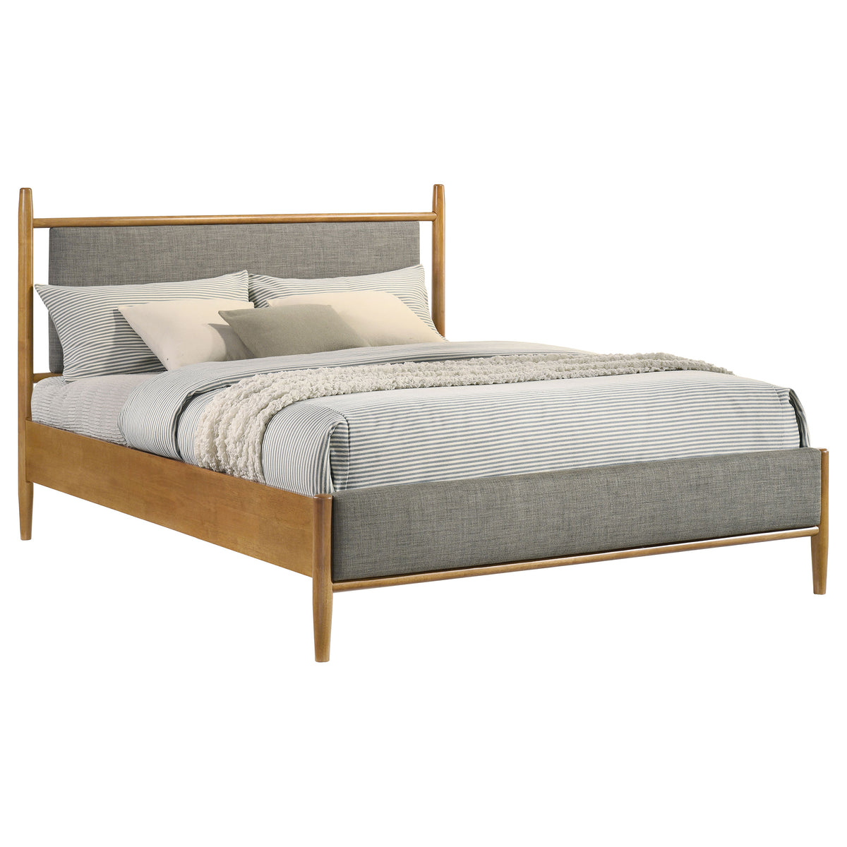 Mason 46-inch Panel Platform Bed Light Brown - Queen