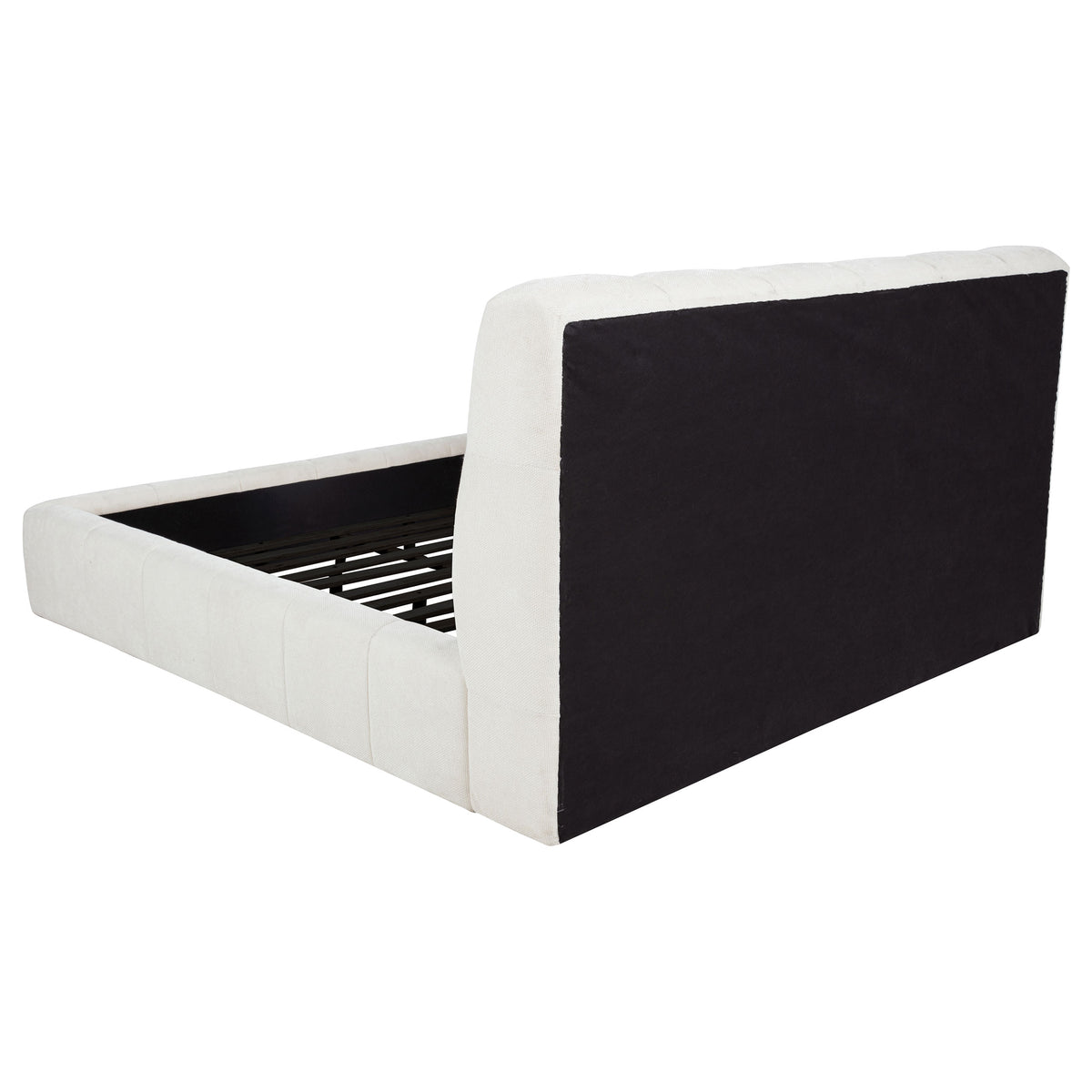 Nollet 48-inch Upholstered Platform Bed - Eastern King, Cream