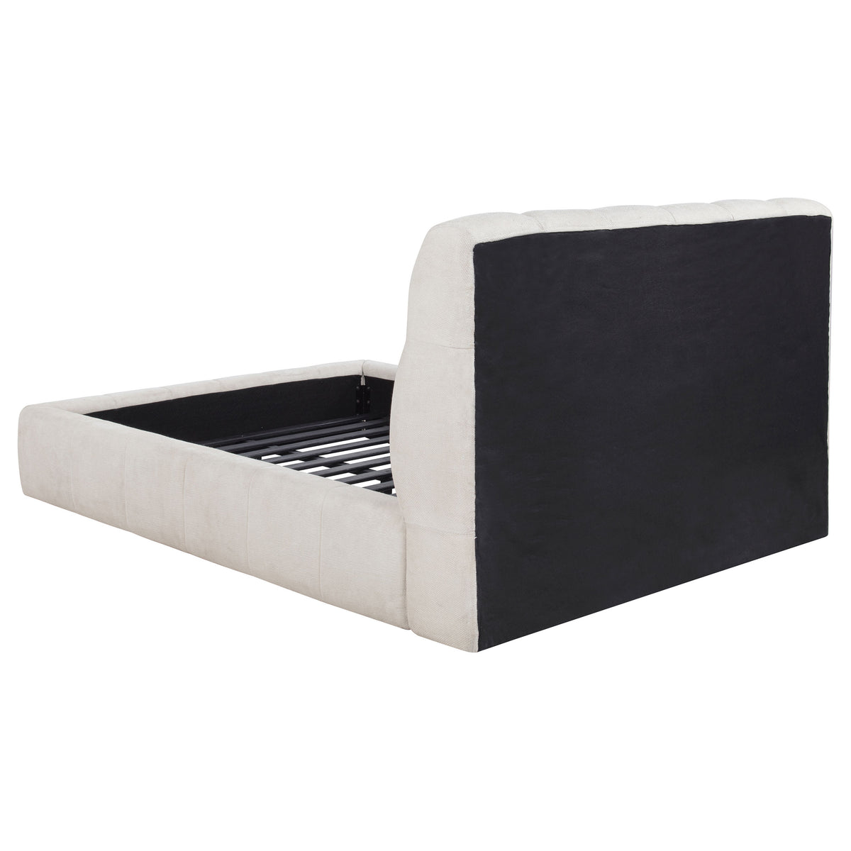 Nollet 48-inch Upholstered Platform Bed - Queen, Cream