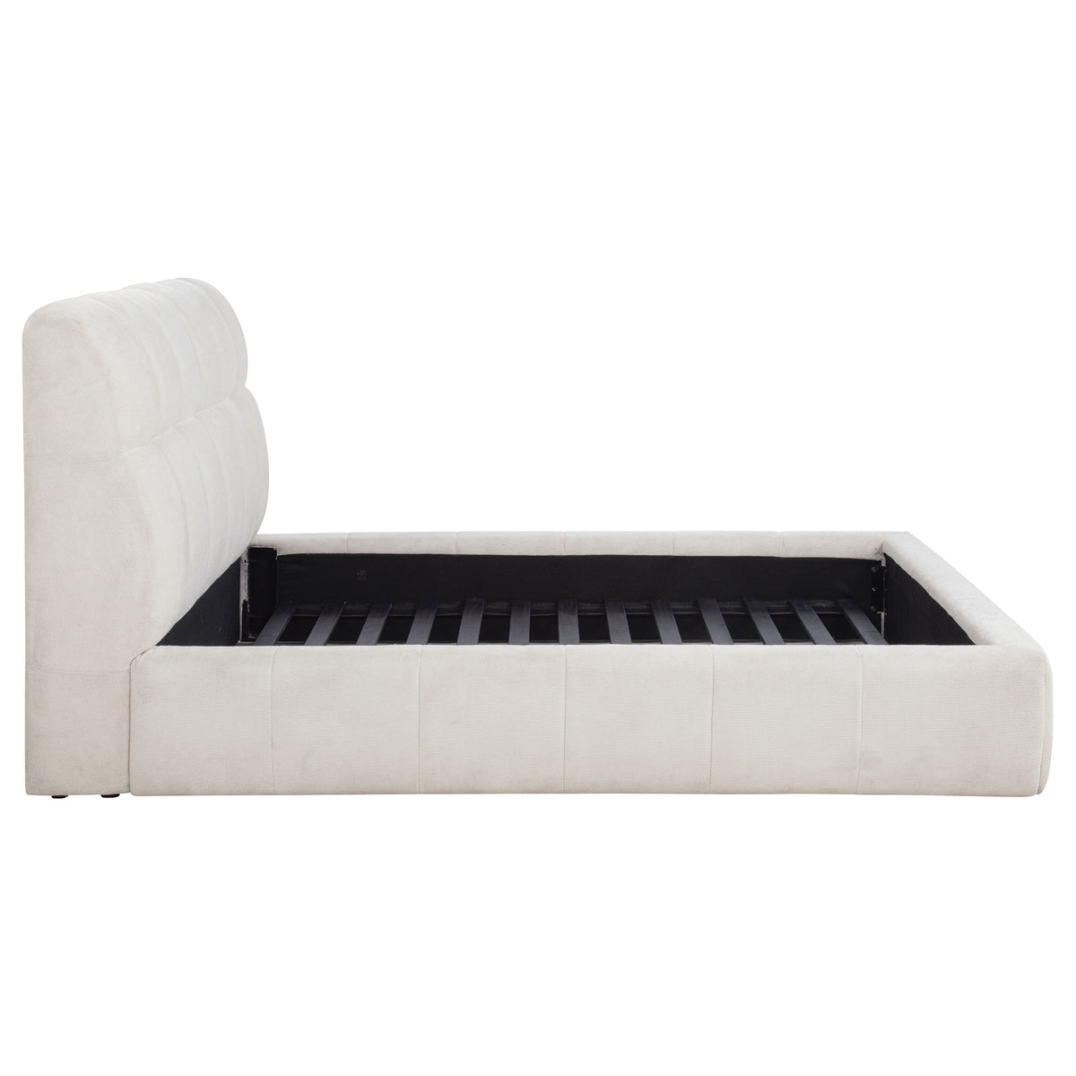 Nollet 48-inch Upholstered Platform Bed - Queen, Cream