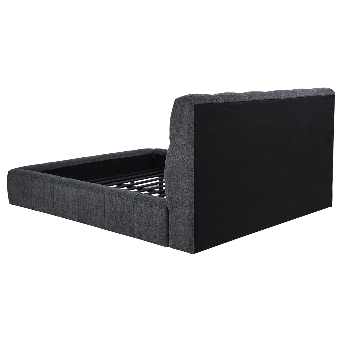 Nollet 48-inch Upholstered Platform Bed - Eastern King, Grey