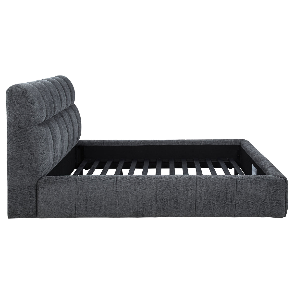 Nollet 48-inch Upholstered Platform Bed - California King, Grey