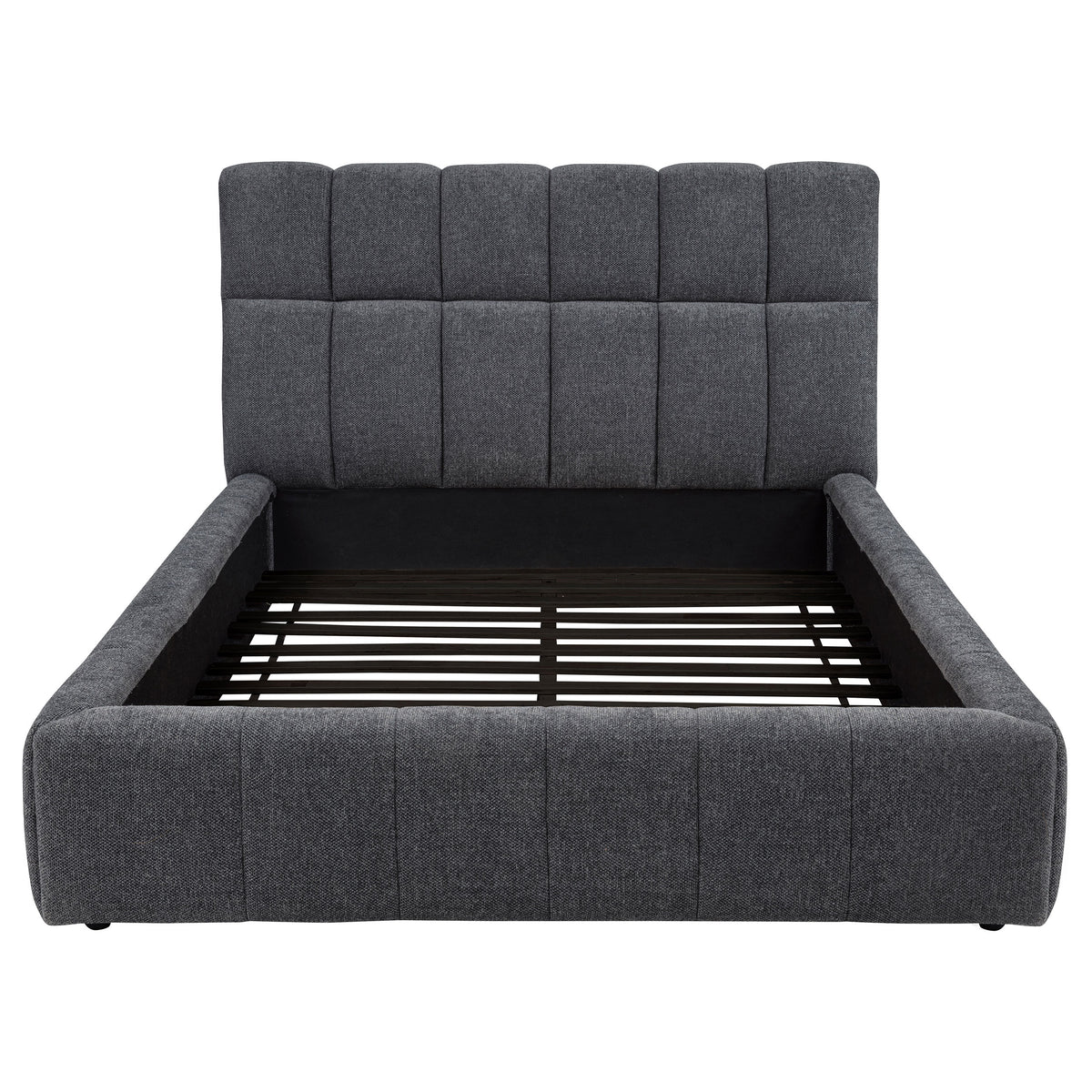 Nollet 48-inch Upholstered Platform Bed - Queen, Grey