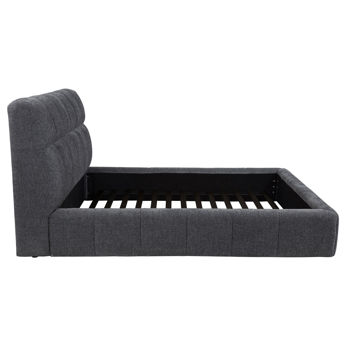 Nollet 48-inch Upholstered Platform Bed - Queen, Grey