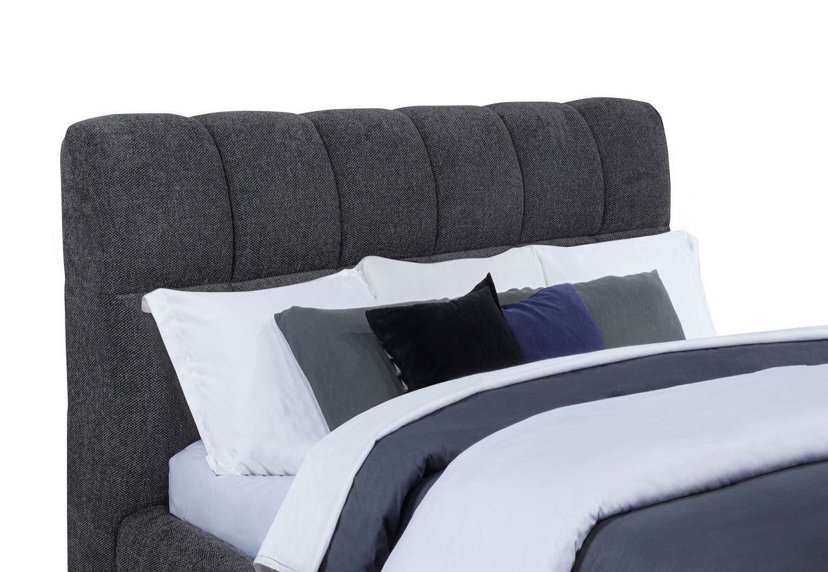 Nollet 48-inch Upholstered Platform Bed - Queen, Grey