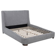 Rennes Upholstered Wingback Platform Bed Grey - Eastern King