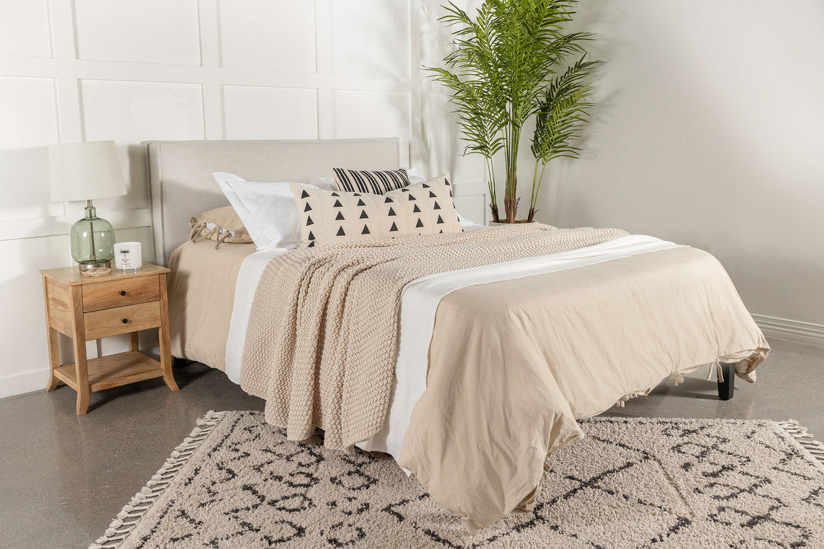Izzy Upholstered Panel Headboard Sand - Queen or Full