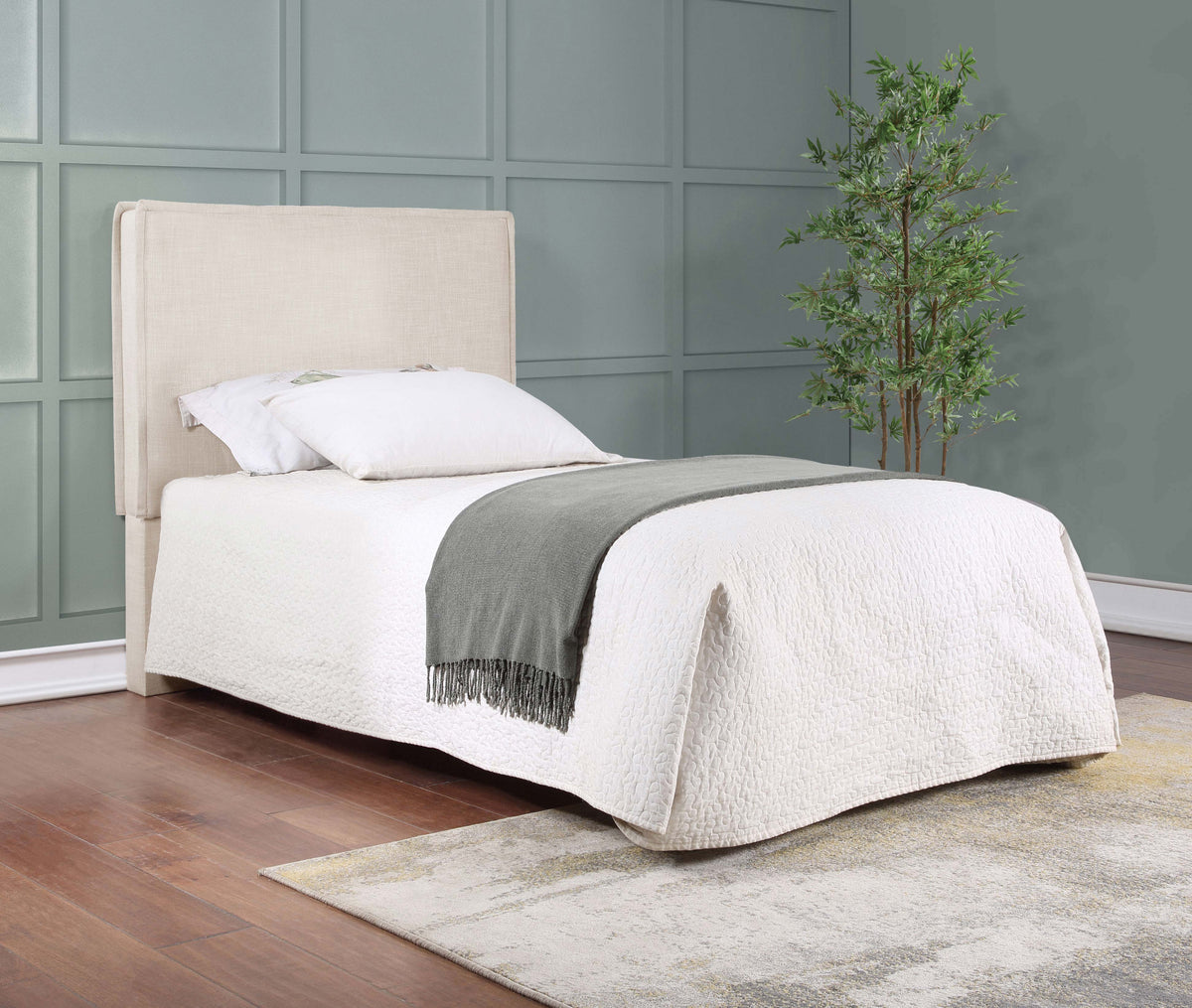 Izzy Upholstered Panel Headboard Sand - Twin