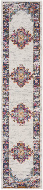 Passion PSN03 Ivory Blue Rug - Runner