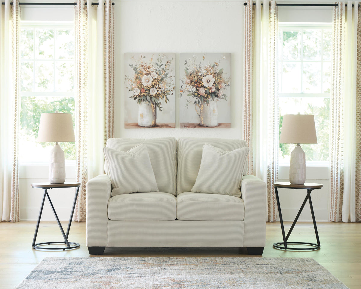 Greenbriar Sofa Chaise and Loveseat - Ivory