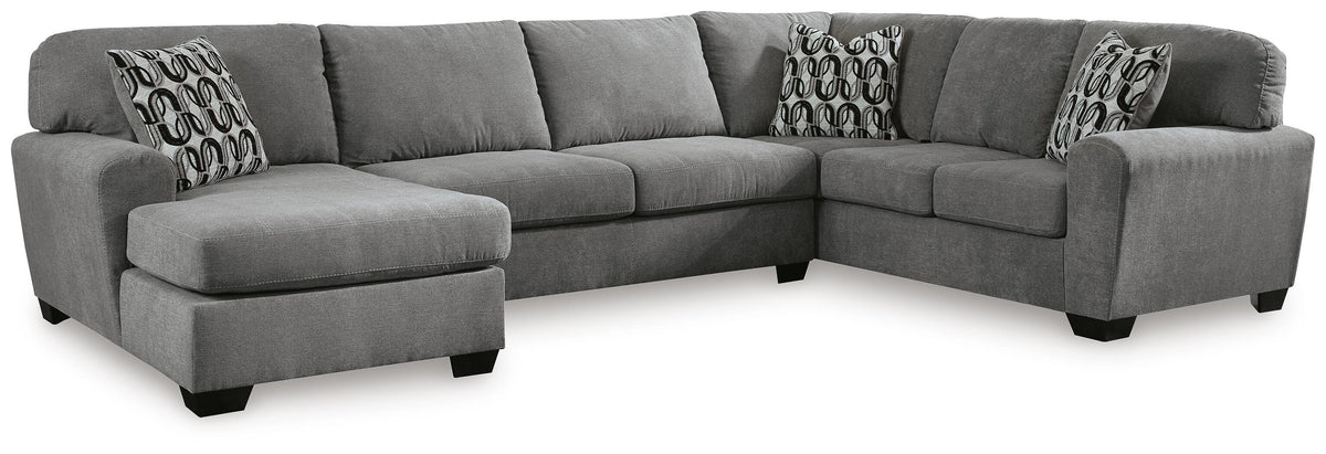 Birkdale Court 3-Piece Sectional with Chaise Chenille