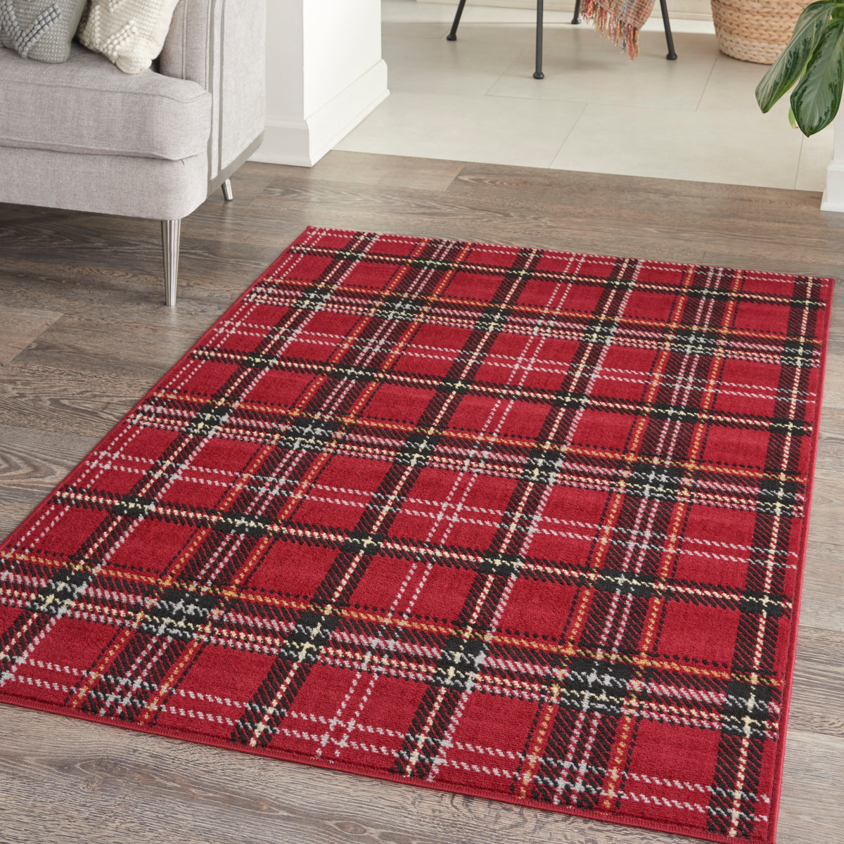 Grafix GRF03 Red Rug - room scene