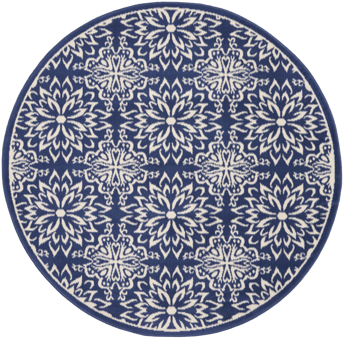 Jubilant JUB06 Navy Ivory Rug - Round