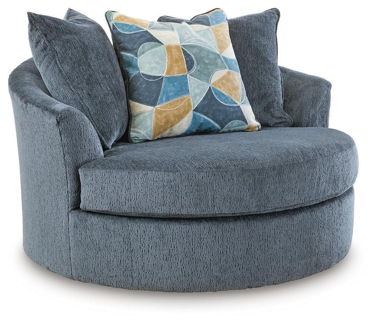 Maxon Place Oversized Swivel Accent Chair Chenille