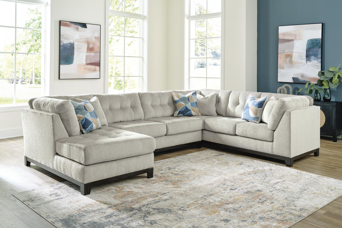 Maxon Place 3-Piece Sectional with Chaise Chenille