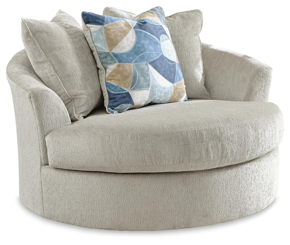 Maxon Place Oversized Swivel Accent Chair Chenille