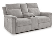 Barnsana DBL REC PWR Loveseat w/Console Chenille