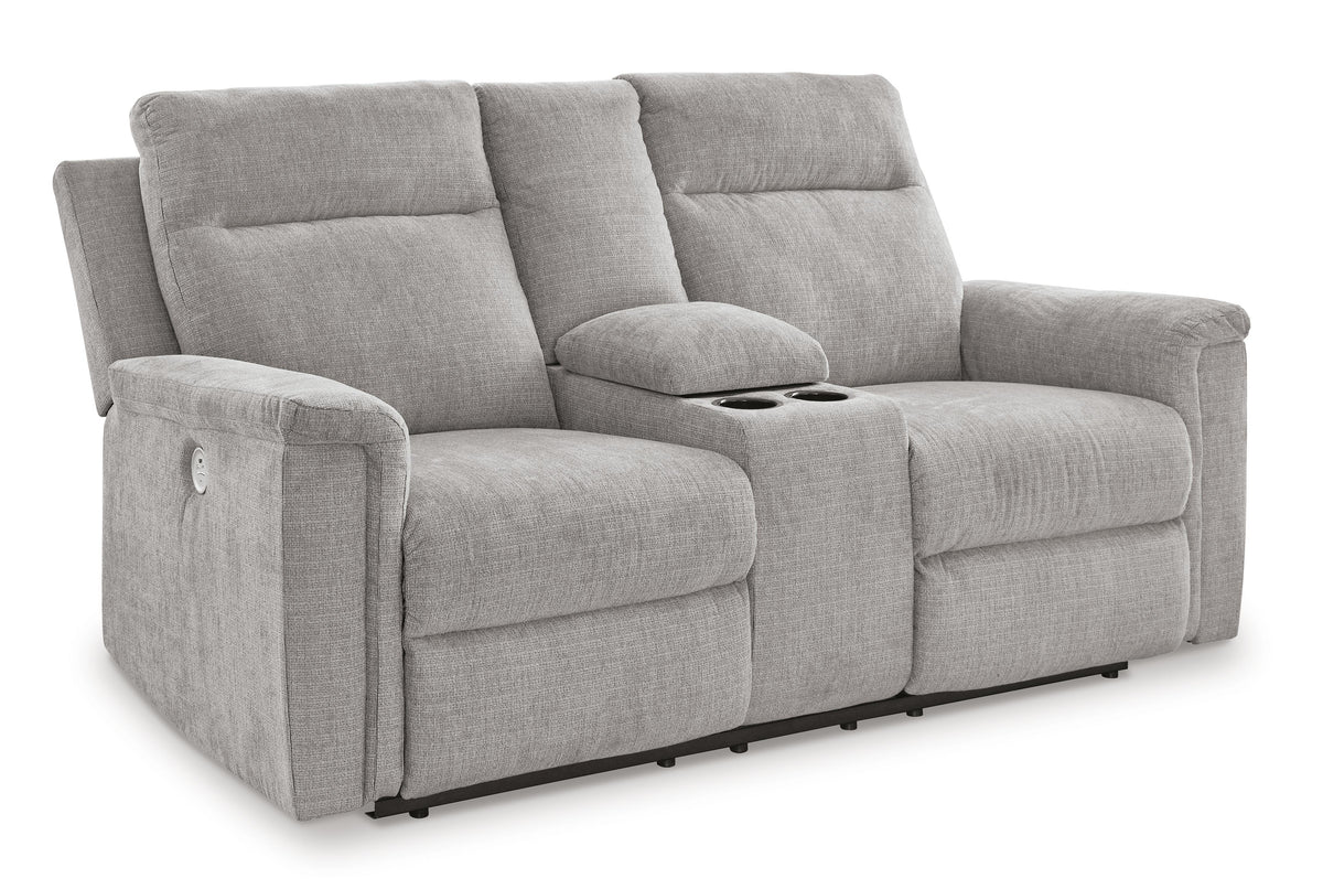 Barnsana DBL REC PWR Loveseat w/Console Chenille