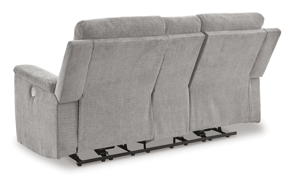 Barnsana DBL REC PWR Loveseat w/Console Chenille