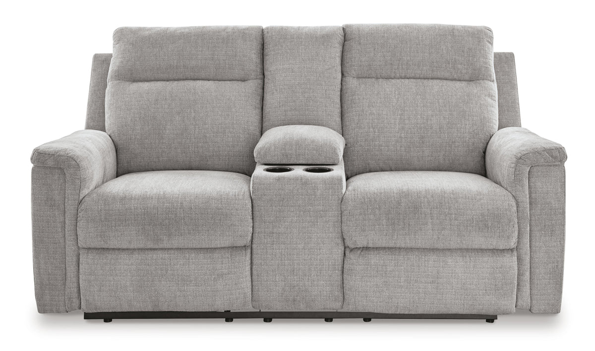 Barnsana DBL REC PWR Loveseat w/Console Chenille