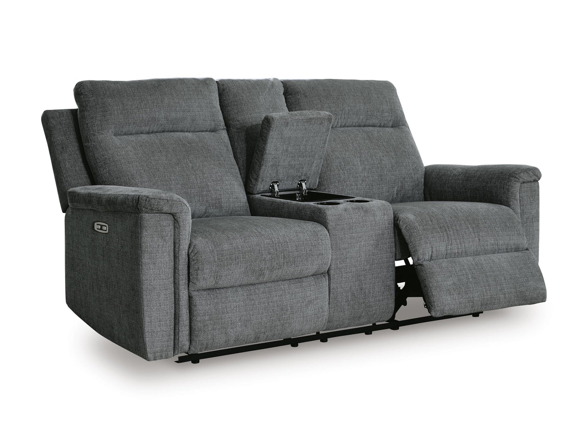 Barnsana DBL REC PWR Loveseat w/Console Chenille