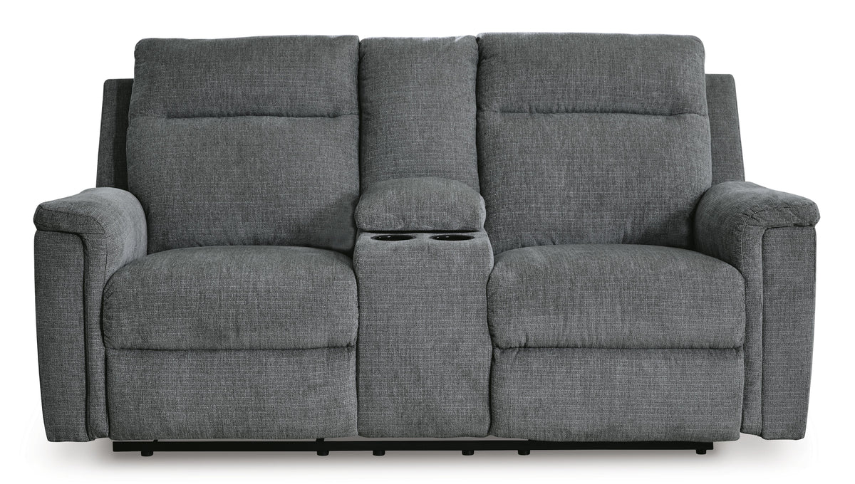Barnsana DBL REC PWR Loveseat w/Console Chenille