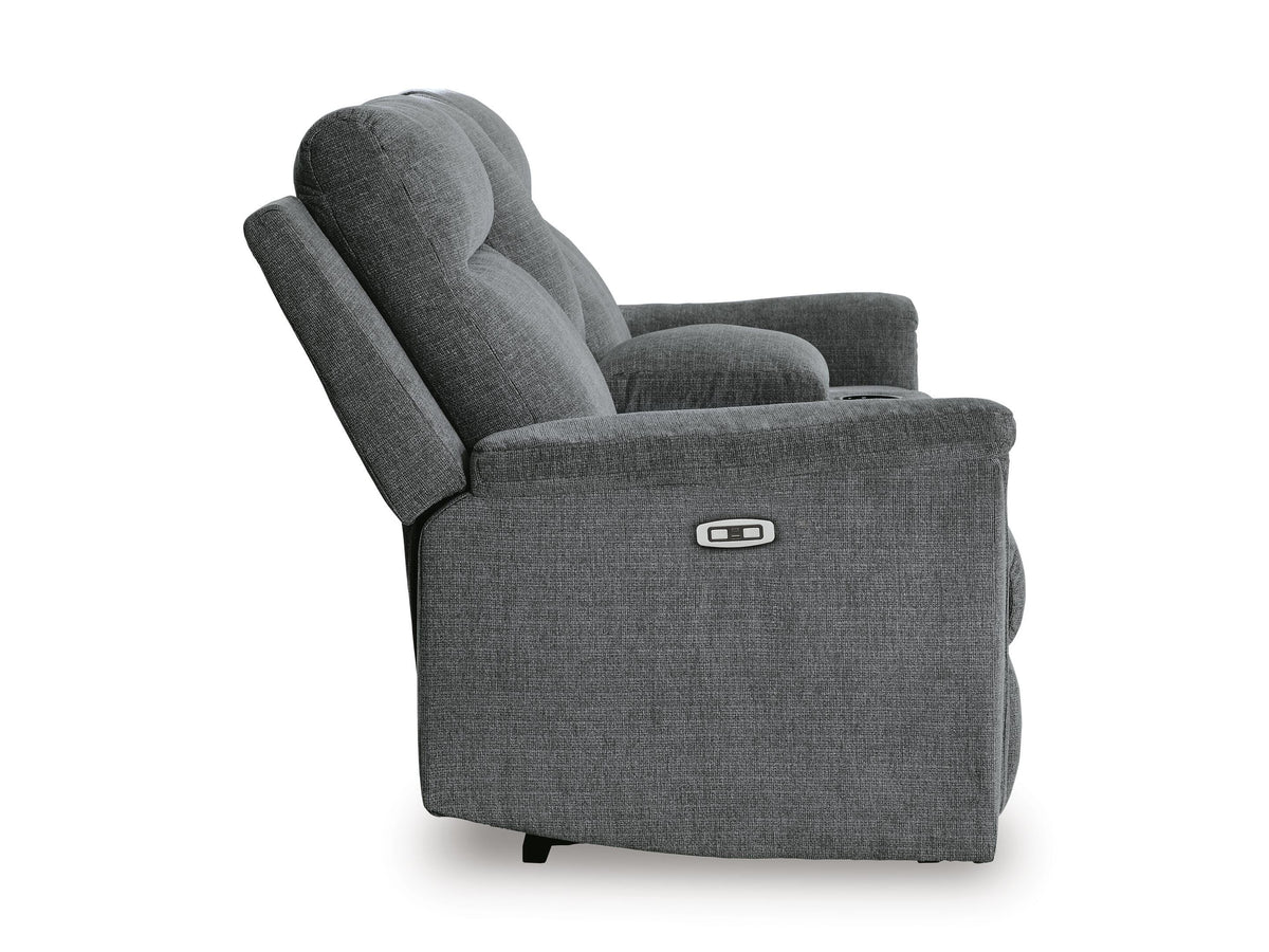 Barnsana DBL REC PWR Loveseat w/Console Chenille