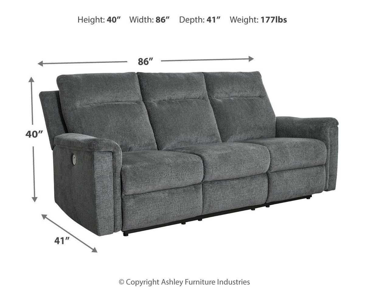 Barnsana Reclining Power Sofa Chenille