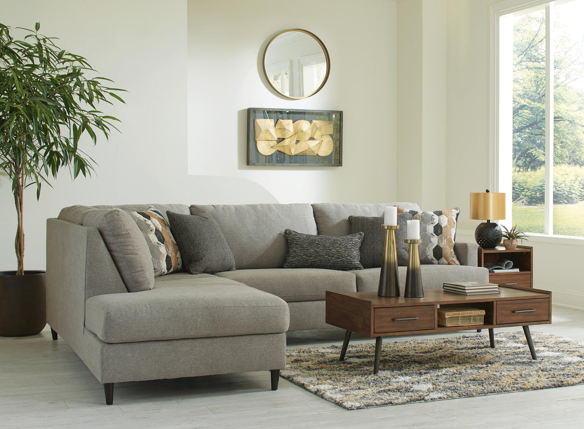 Santasia 2-Piece Sectional with Chaise Chenille