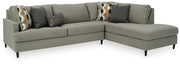 Santasia 2-Piece Sectional with Chaise Chenille