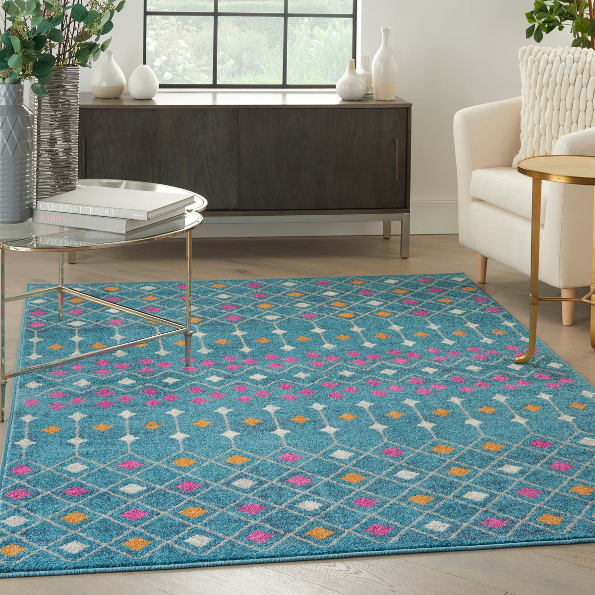 Passion PSN45 Blue Multicolor Rug - room scene