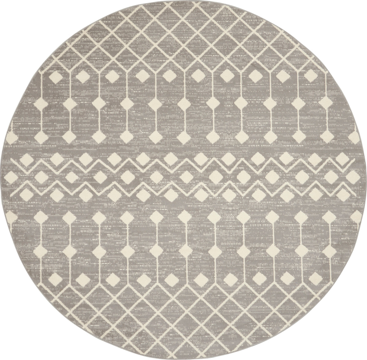 Grafix GRF37 Grey Rug - Round