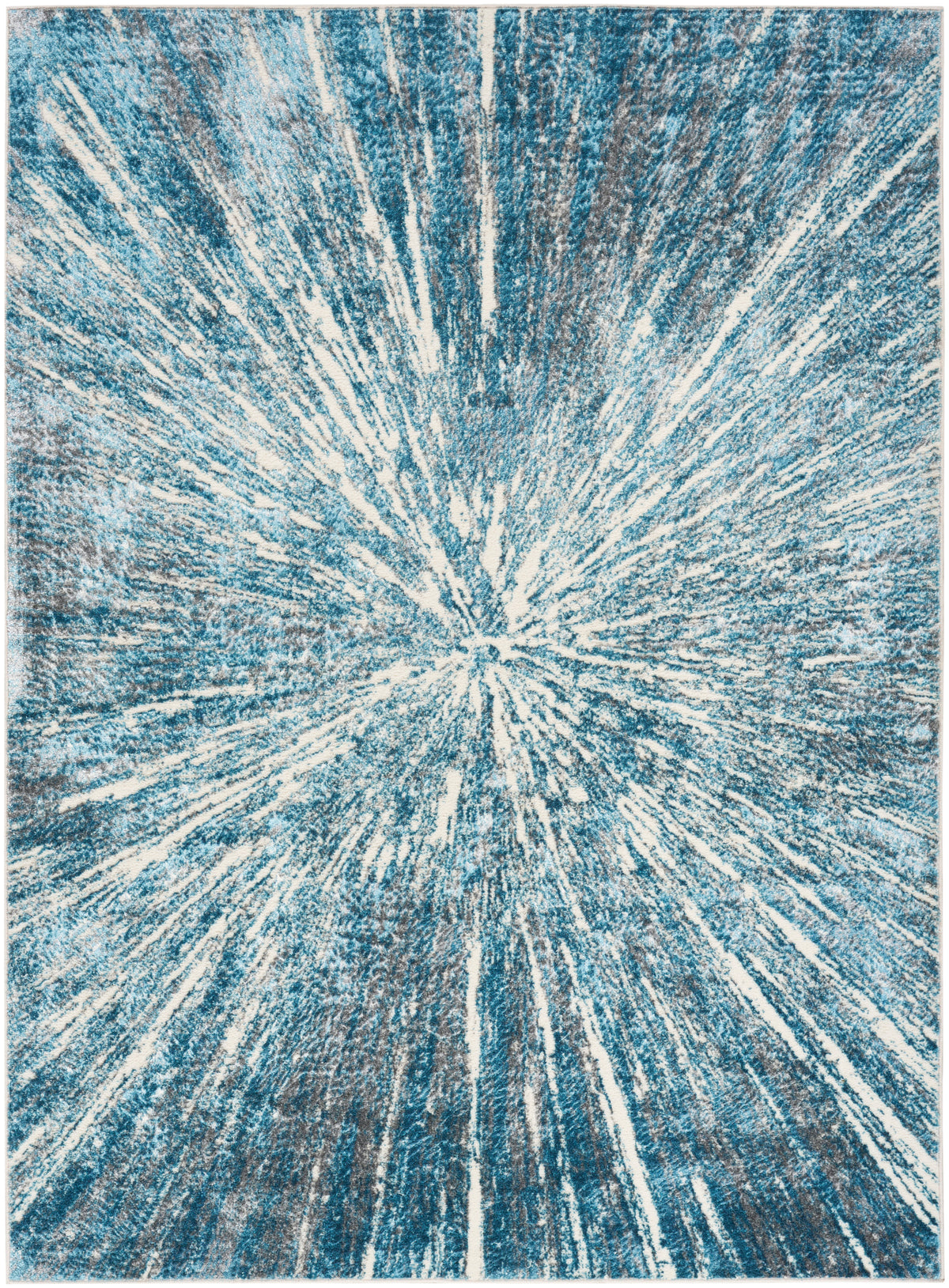 Ambiance AMI01 Blue Silver Rug - Rectangle
