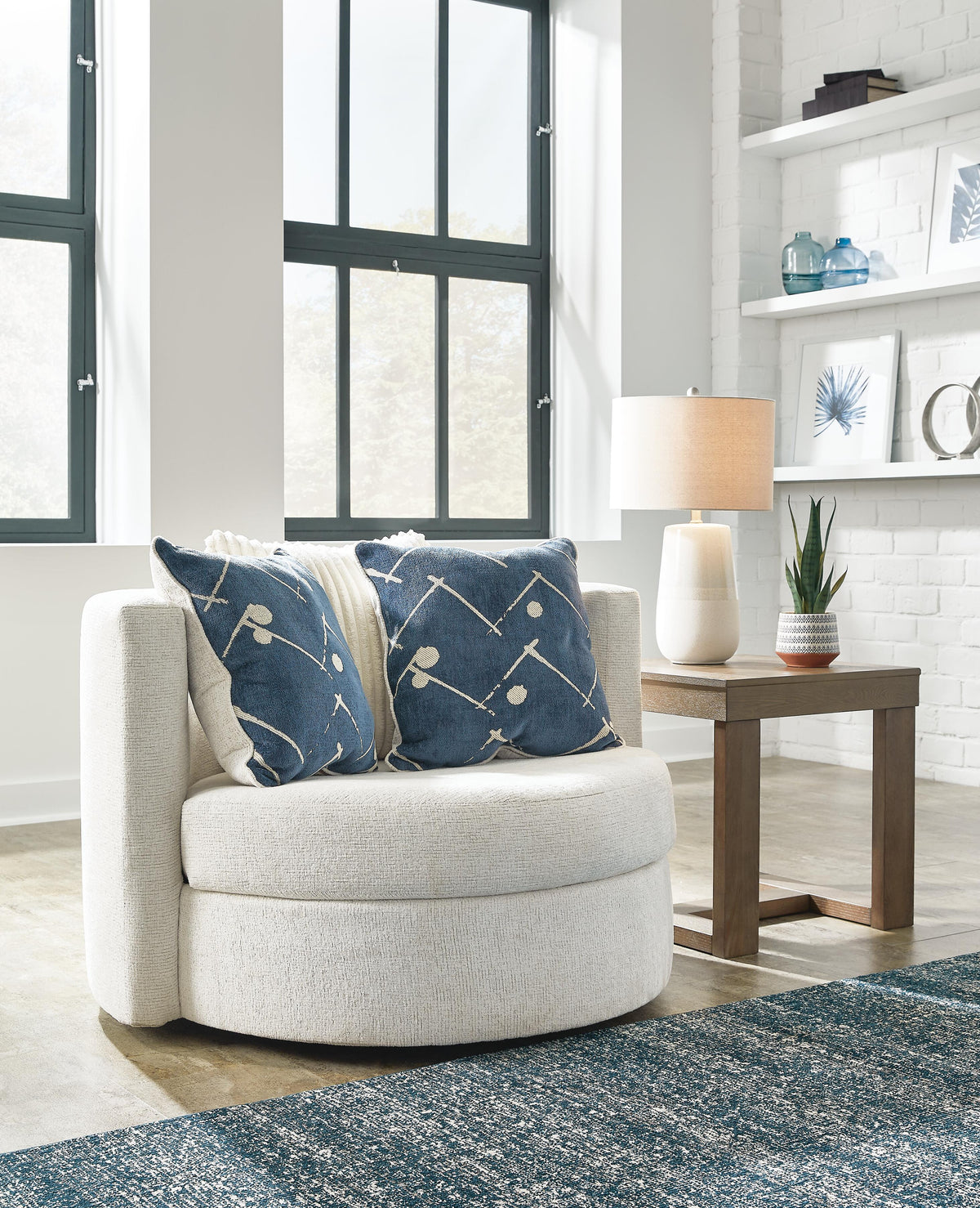 Padova Swivel Accent Chair Chenille
