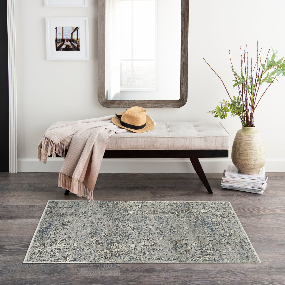 Quarry QUA17 Dark Grey Rug - room scene