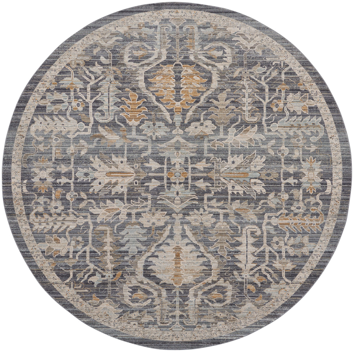 Lynx LNX02 Navy Multicolor Rug - Round
