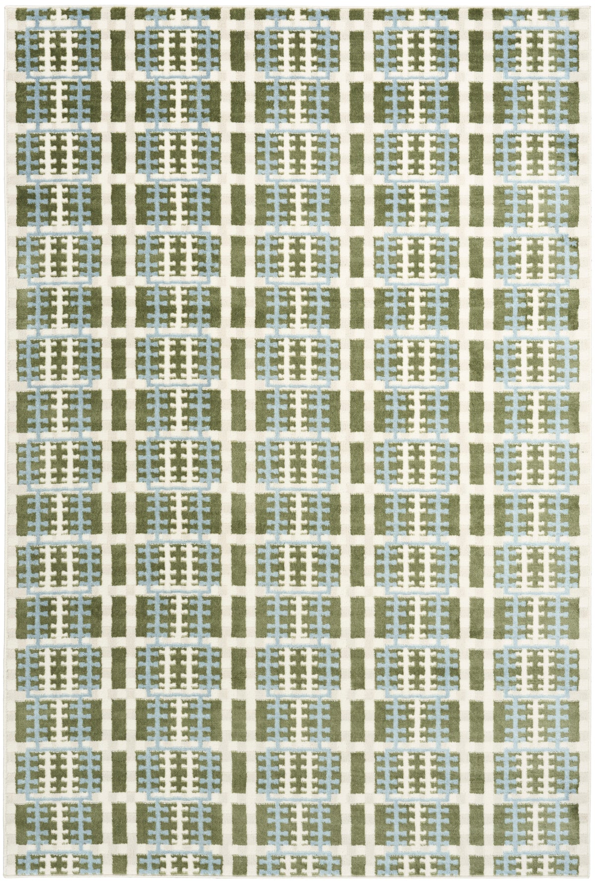 Nordic NRC08 Blue Green Rug - Rectangle