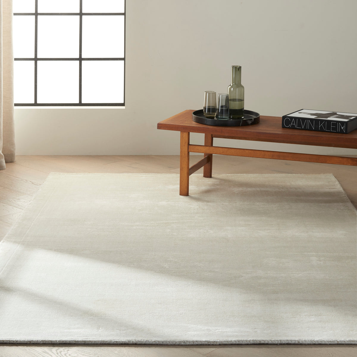 Lunar LUN1 Beige Rug - room scene