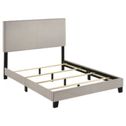 Boyd Upholstered Panel Bed - Full, Ivory