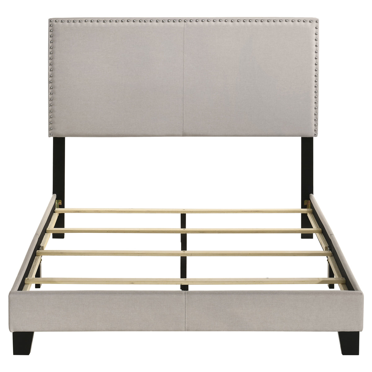 Boyd Upholstered Panel Bed - Full, Ivory