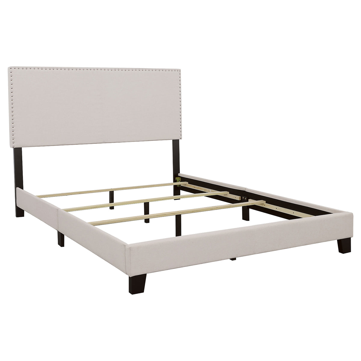 Boyd Upholstered Panel Bed - Eastern King, Ivory