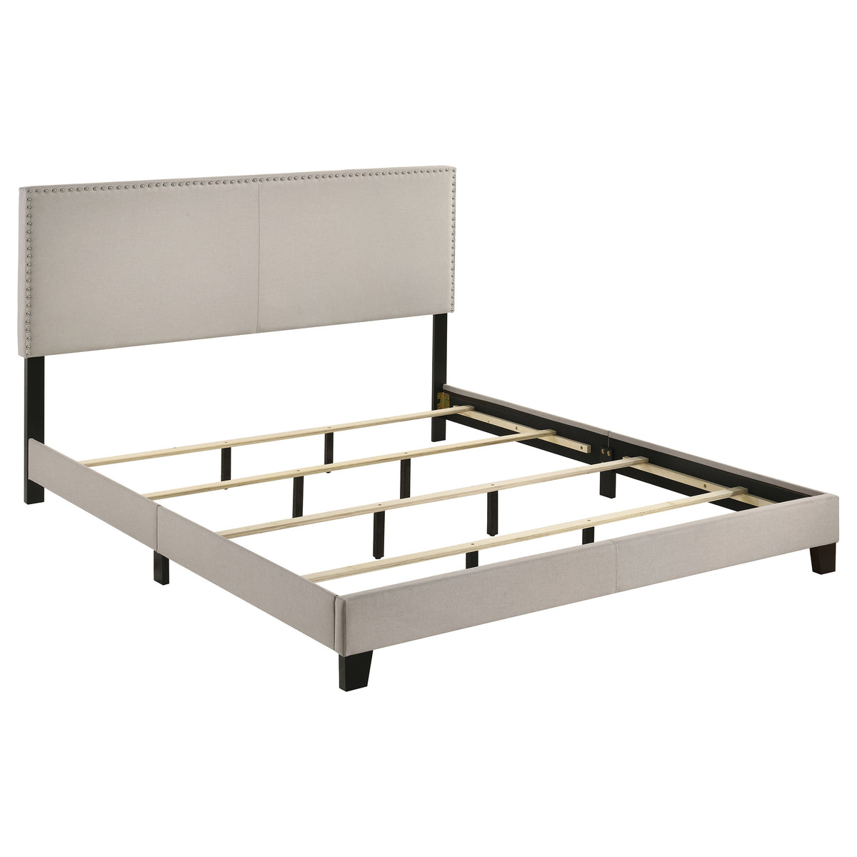 Boyd Upholstered Panel Bed - California King, Ivory
