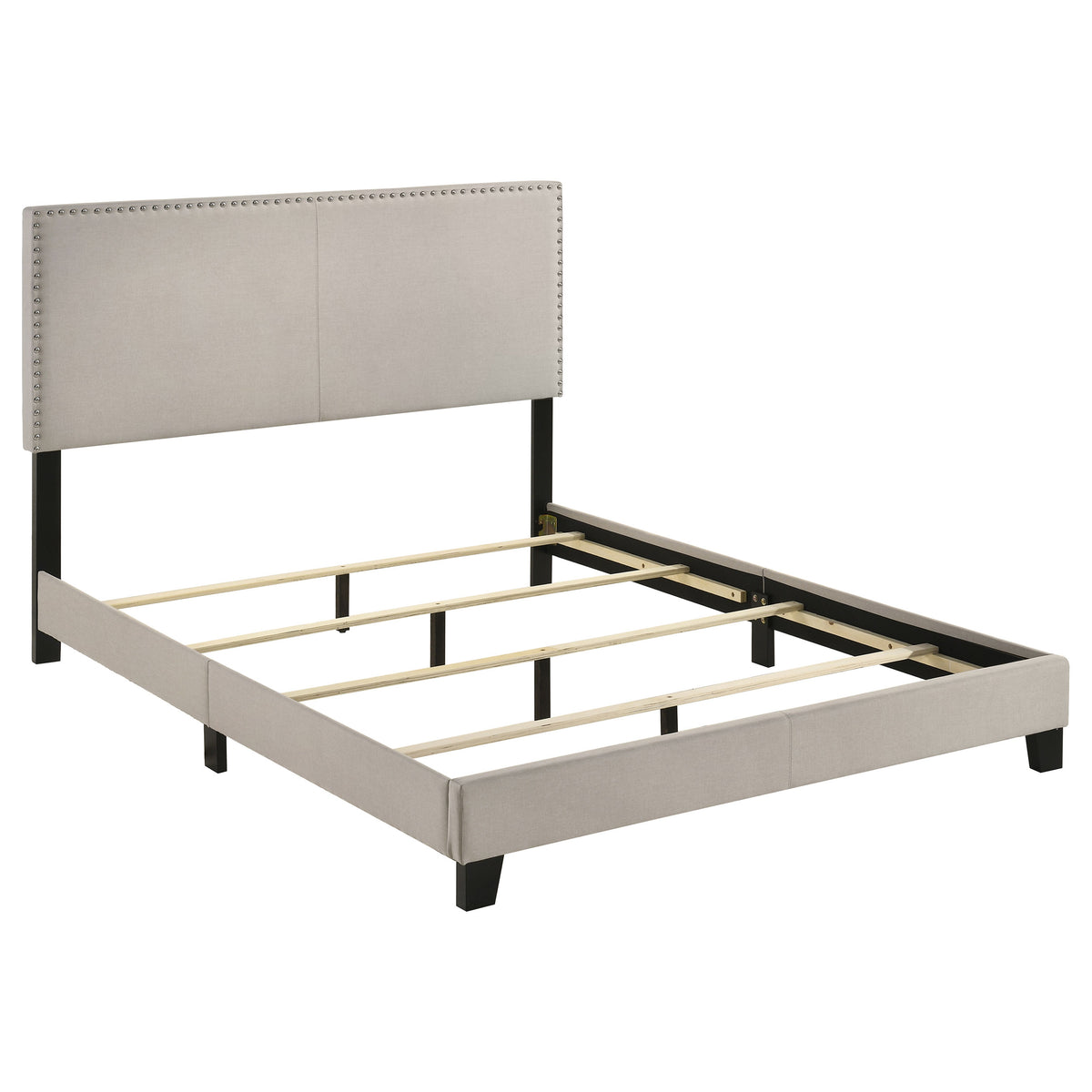 Boyd Upholstered Panel Bed - Queen, Ivory