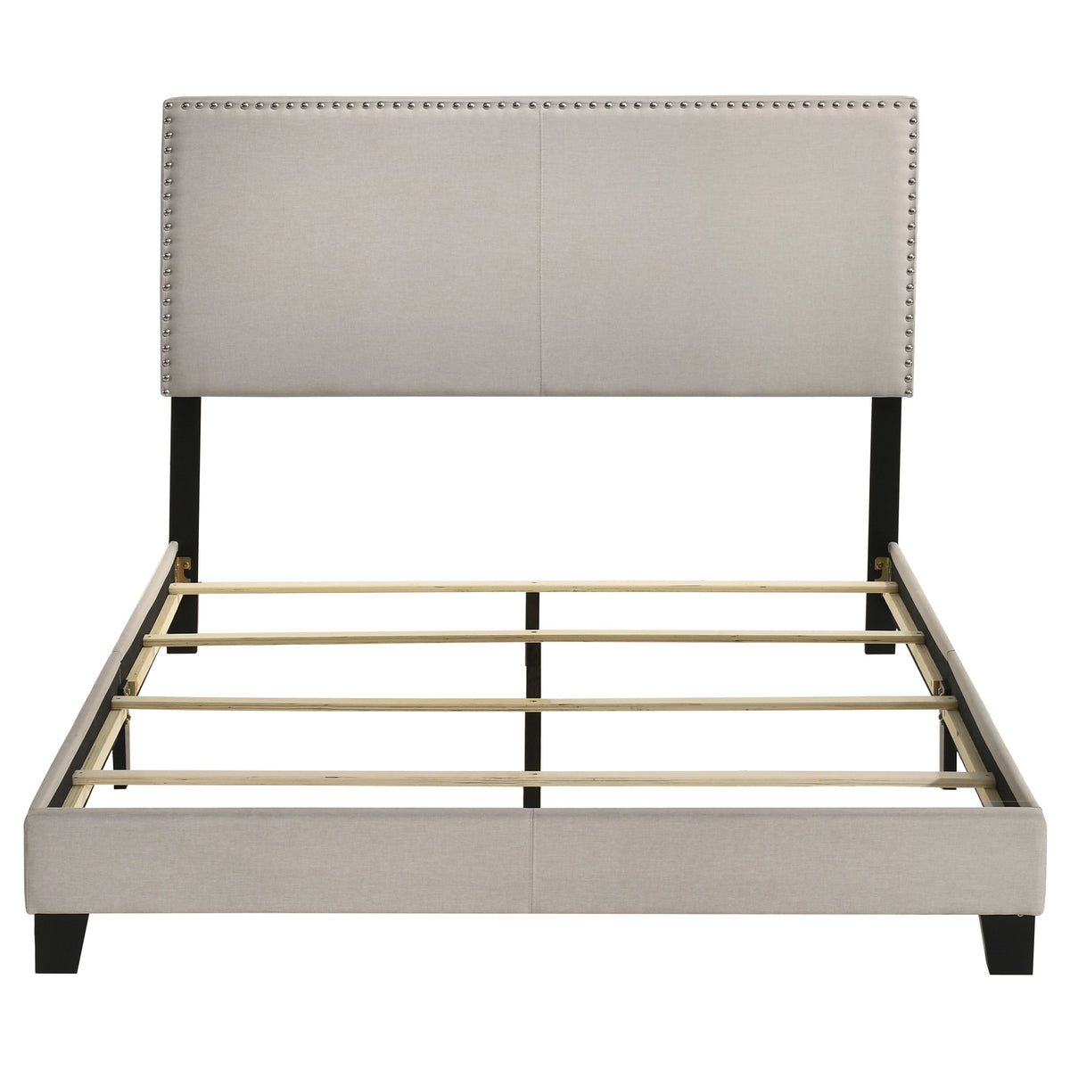 Boyd Upholstered Panel Bed - Queen, Ivory