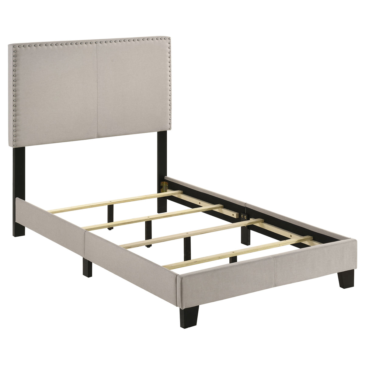 Boyd Upholstered Panel Bed - Twin, Ivory