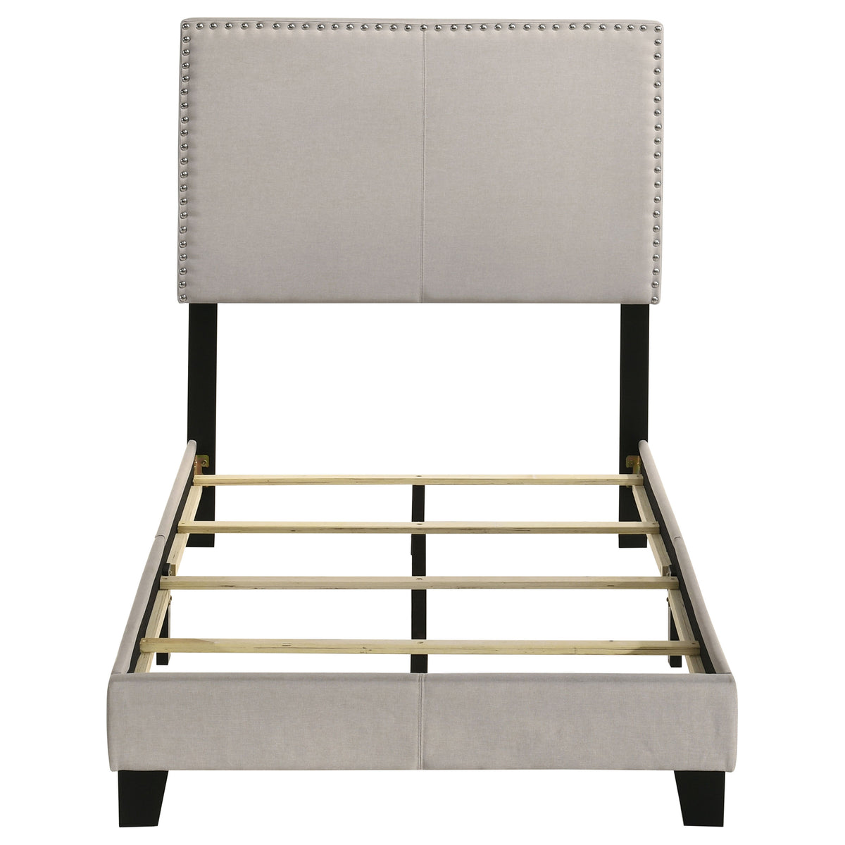 Boyd Upholstered Panel Bed - Twin, Ivory